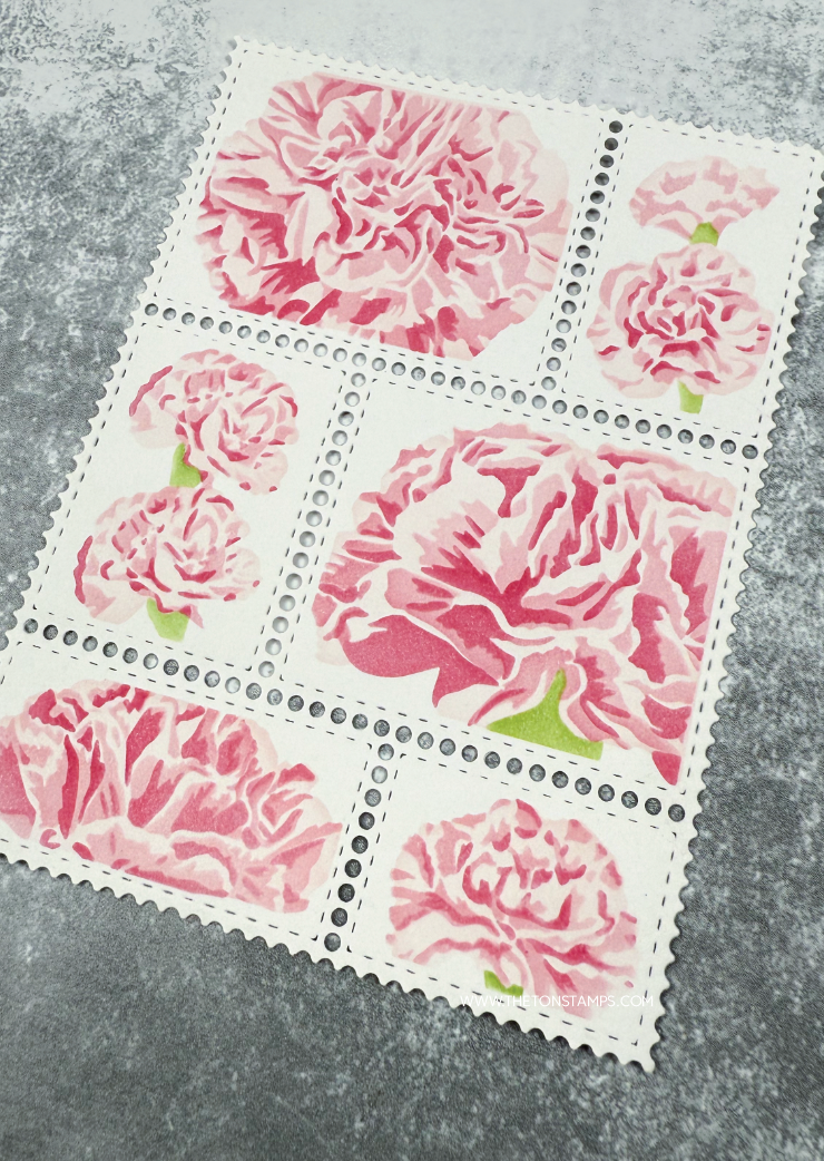 Postage: Carnations Layering Stencils