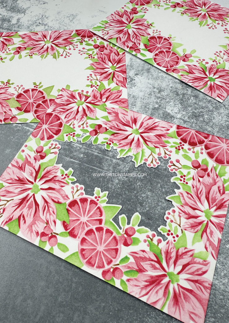 Poinsettia Border Layering Stencils
