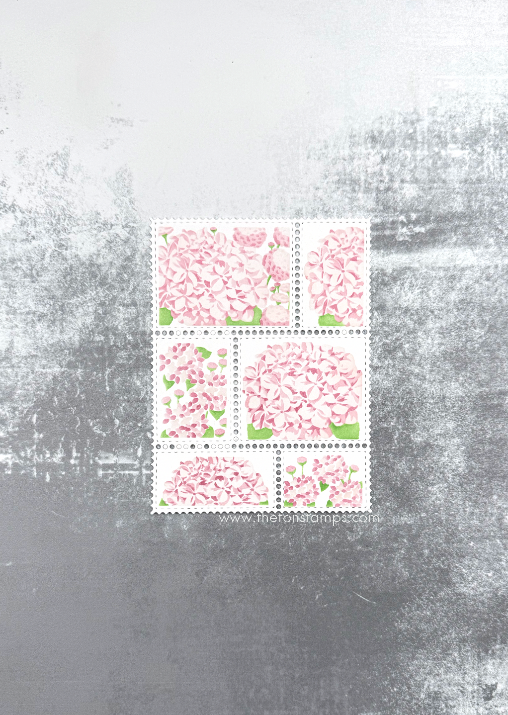 Postage: Hydrangeas Layering Stencils