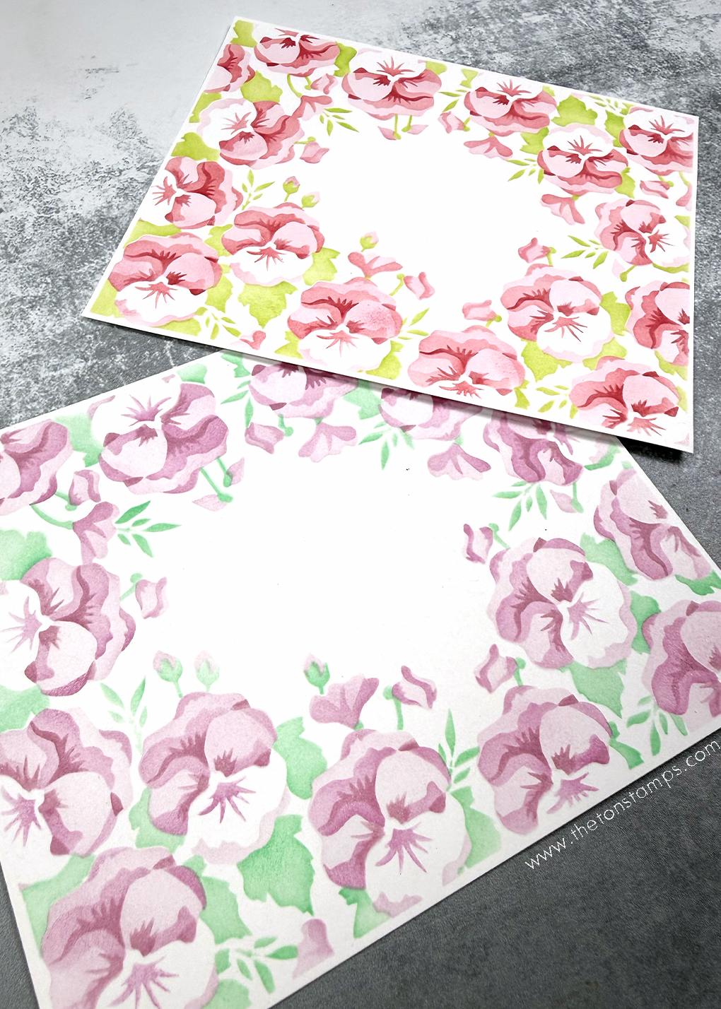 Pansy Border Layering Stencils