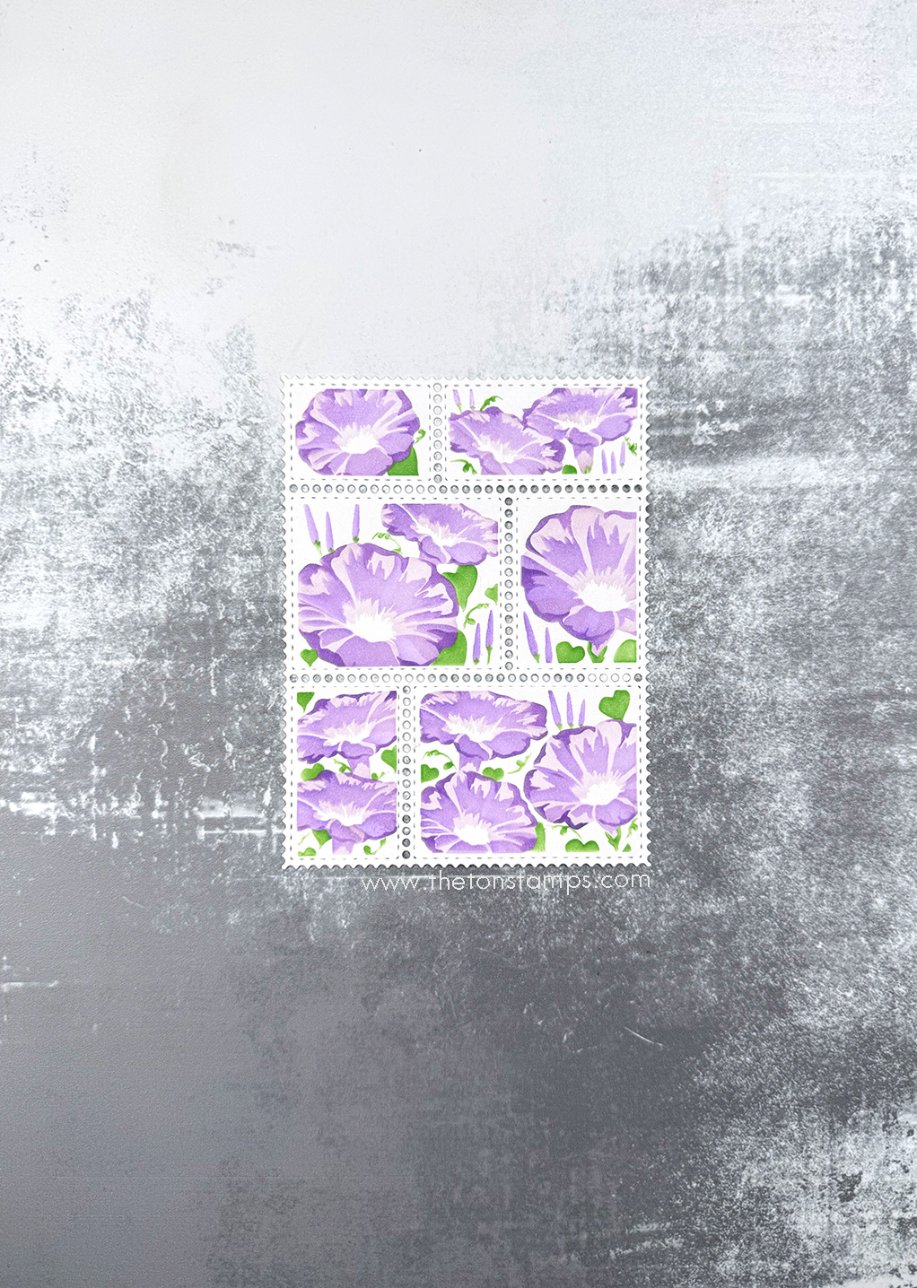 Postage: Morning Glories Layering Stencils