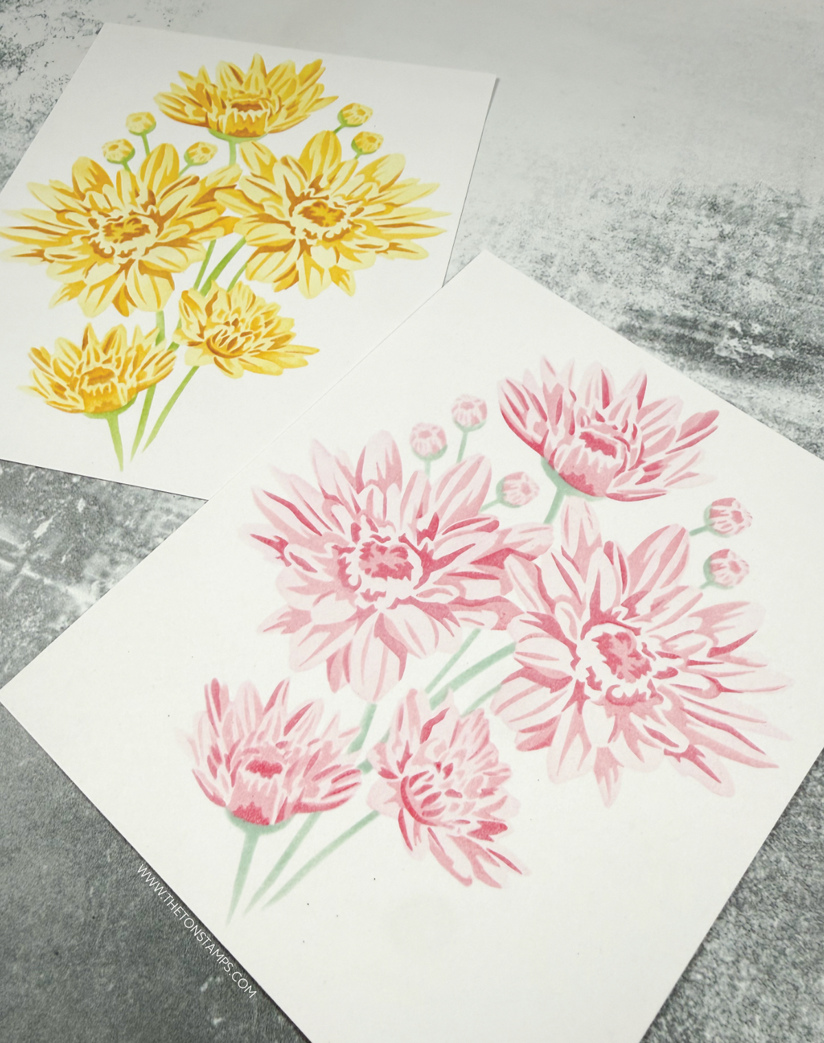 Mum Bouquet Layering Stencils