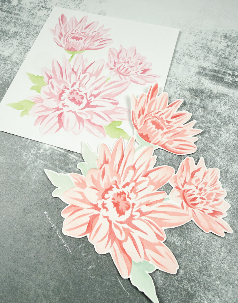 Manicured Mums Layering Stencils