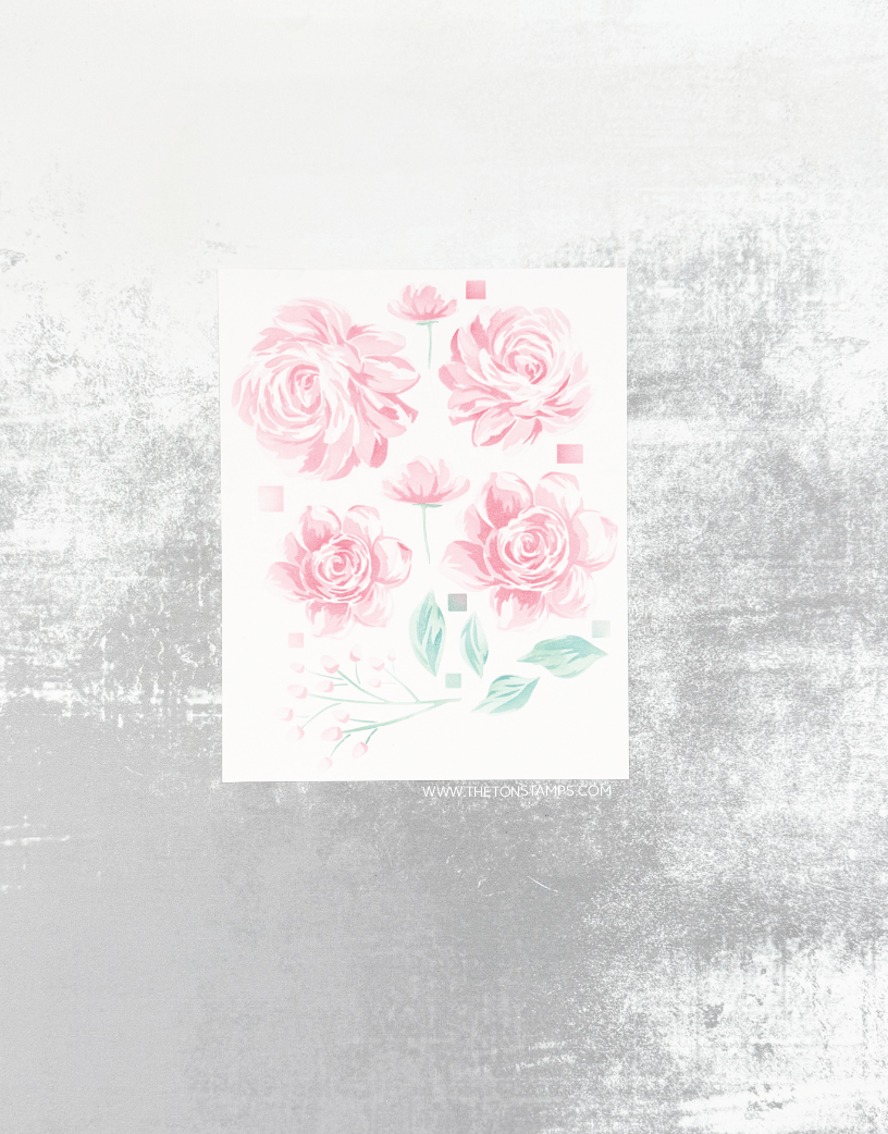 Rose Labels Layering Stencils