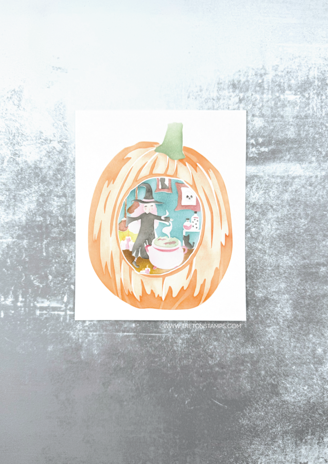 Pumpkin Ghosts ADD ON - Witch Scene Stencils PLEASE READ