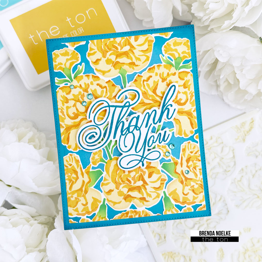 Carnation Damask Layering Stencils