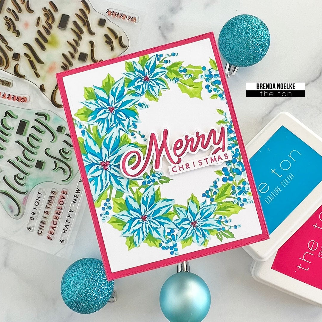 Poinsettia Wreath Layering Stencils