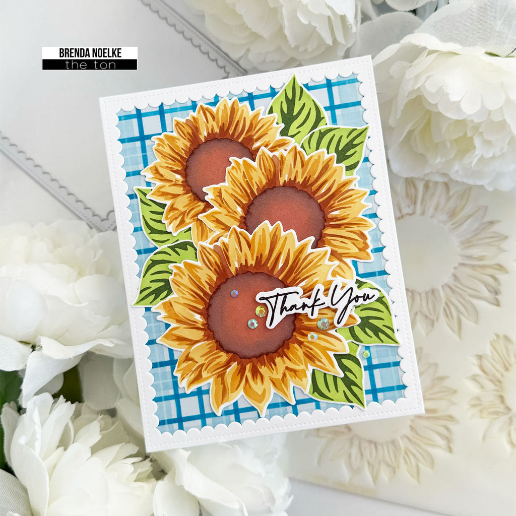 CH Large Sunflower Stencils For Painting | Set Of 7 Reusable Mylar Stencils (13.8x13.8 Inch) | For Walls, Fences, Fabric Decor