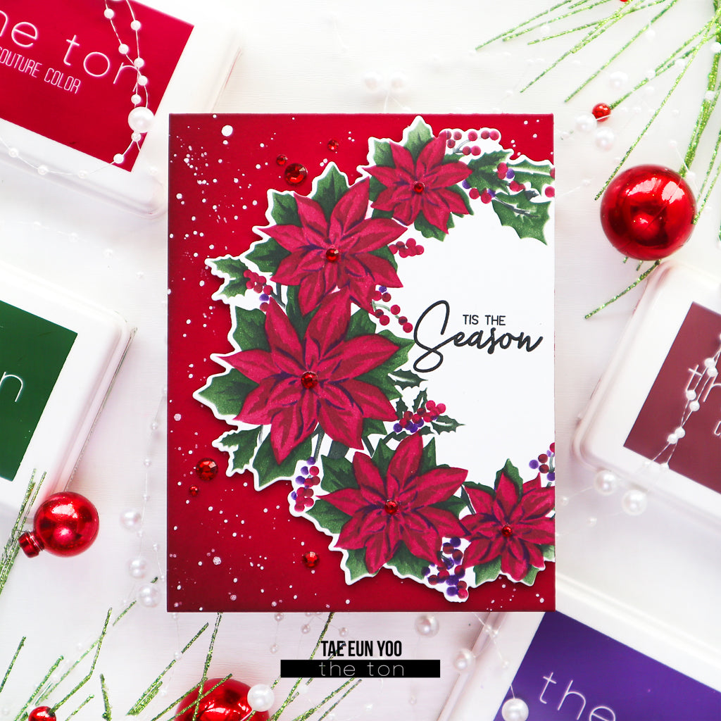 Poinsettia Wreath Layering Stencils