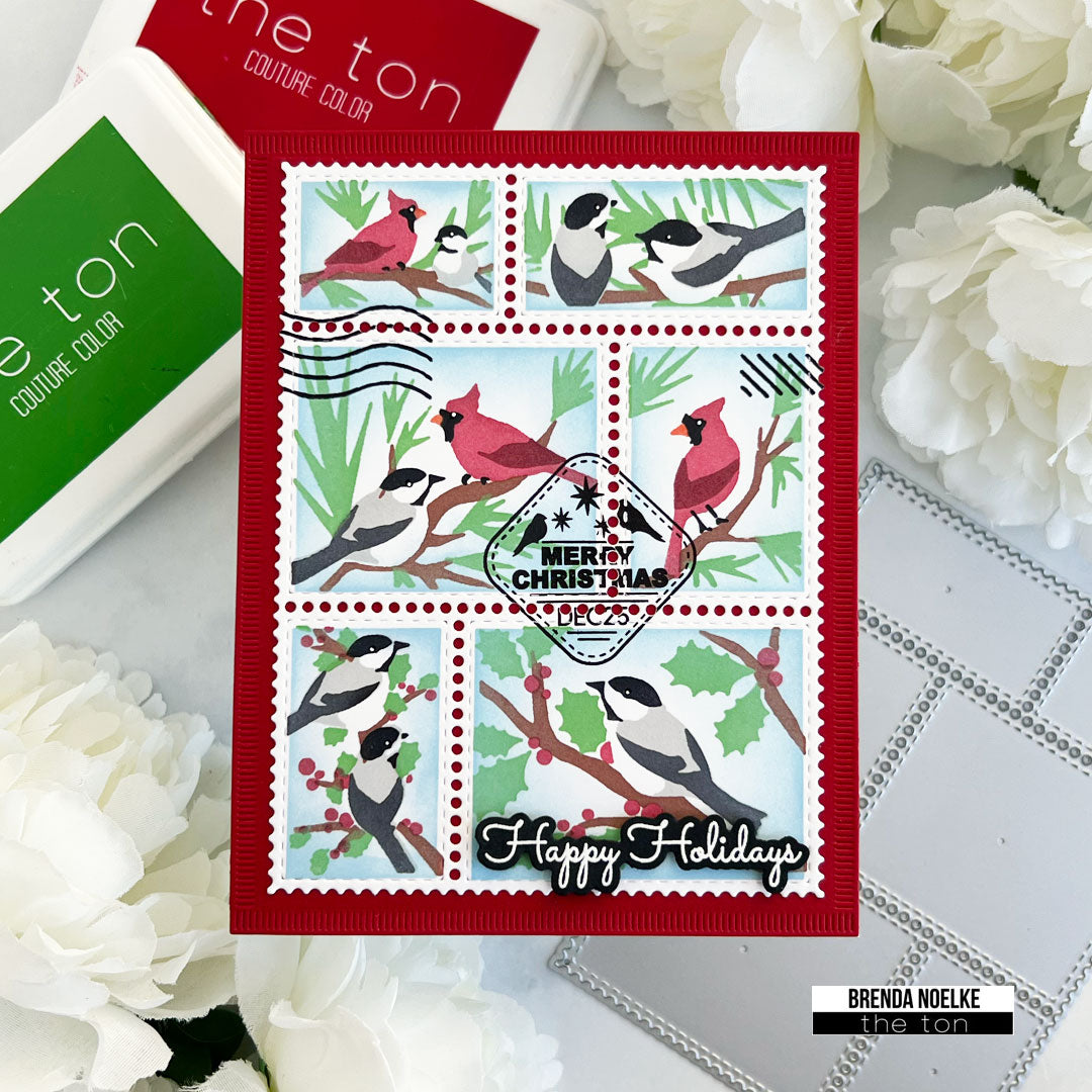 Postage: Winter Birds Layering Stencils
