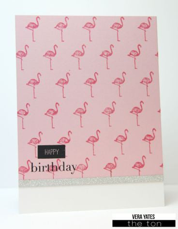 Flamingo Print Cling Background