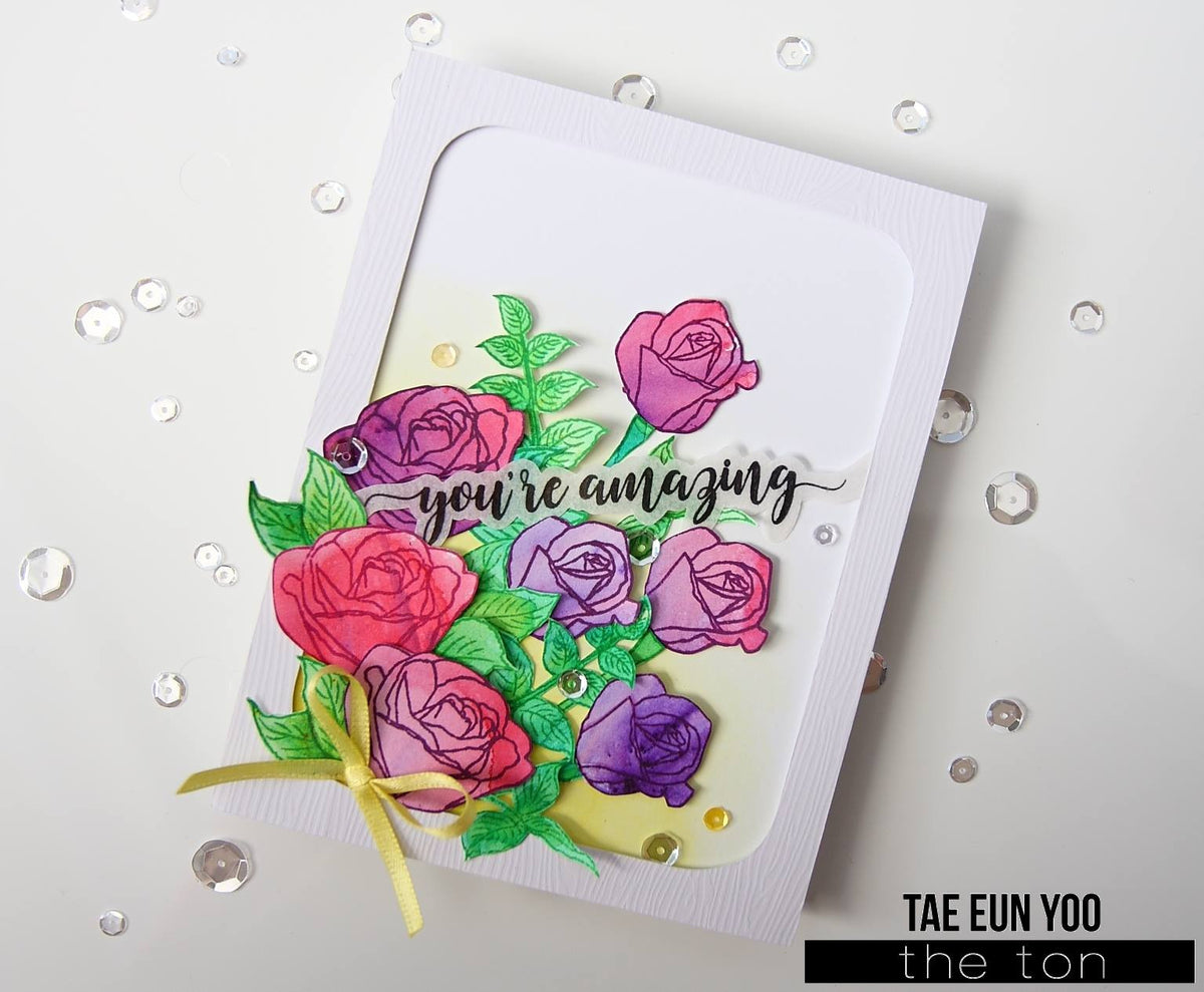 Fresh Cut Garden Roses (Coord. Outlines)
