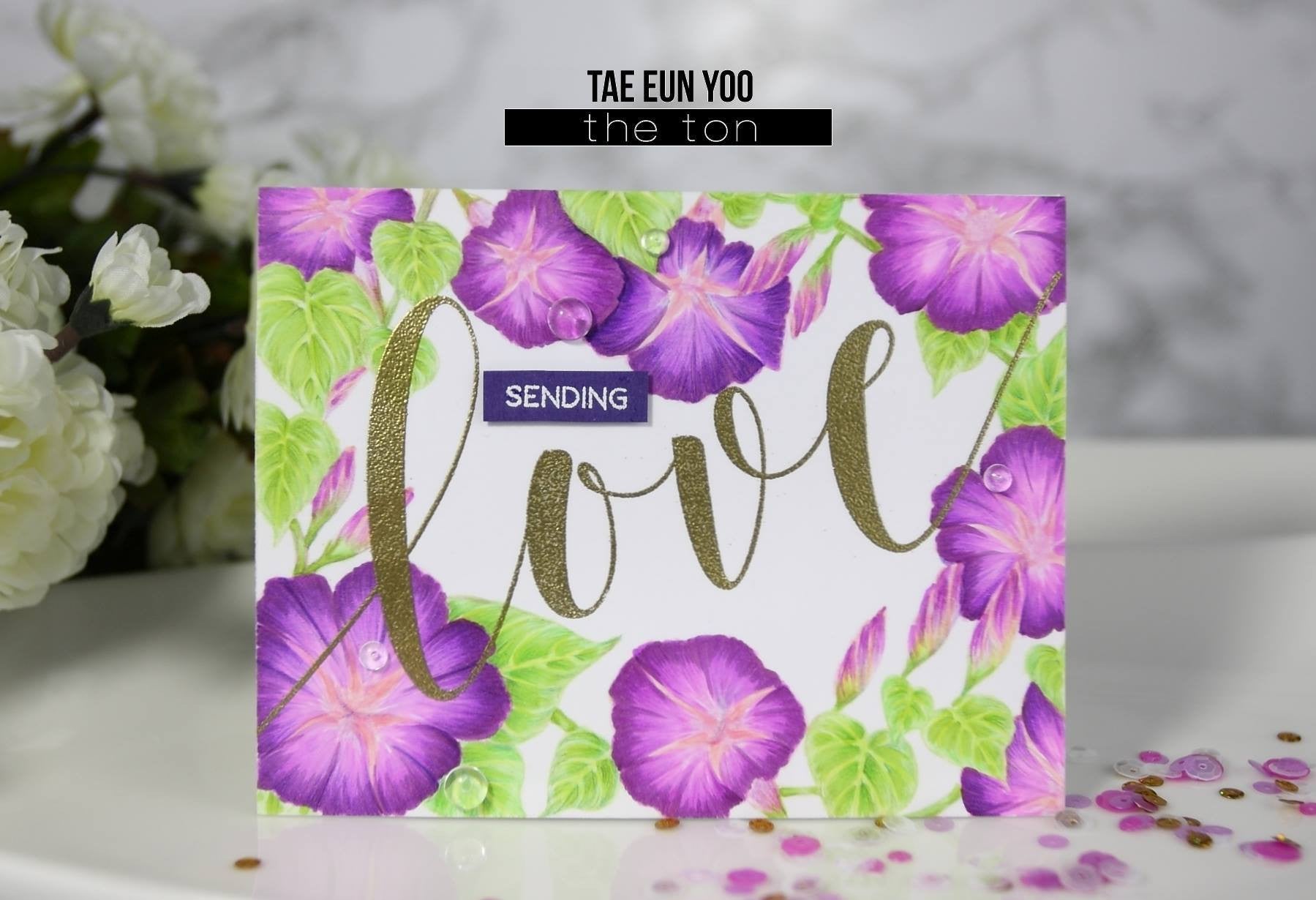 Morning Glory Border Cling Background