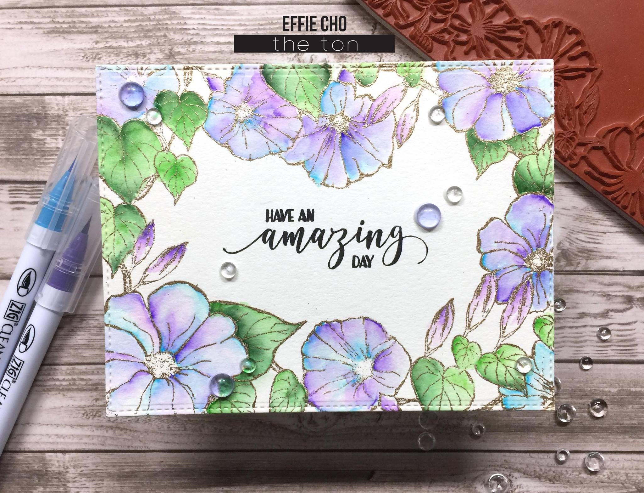 Morning Glory Border Cling Background