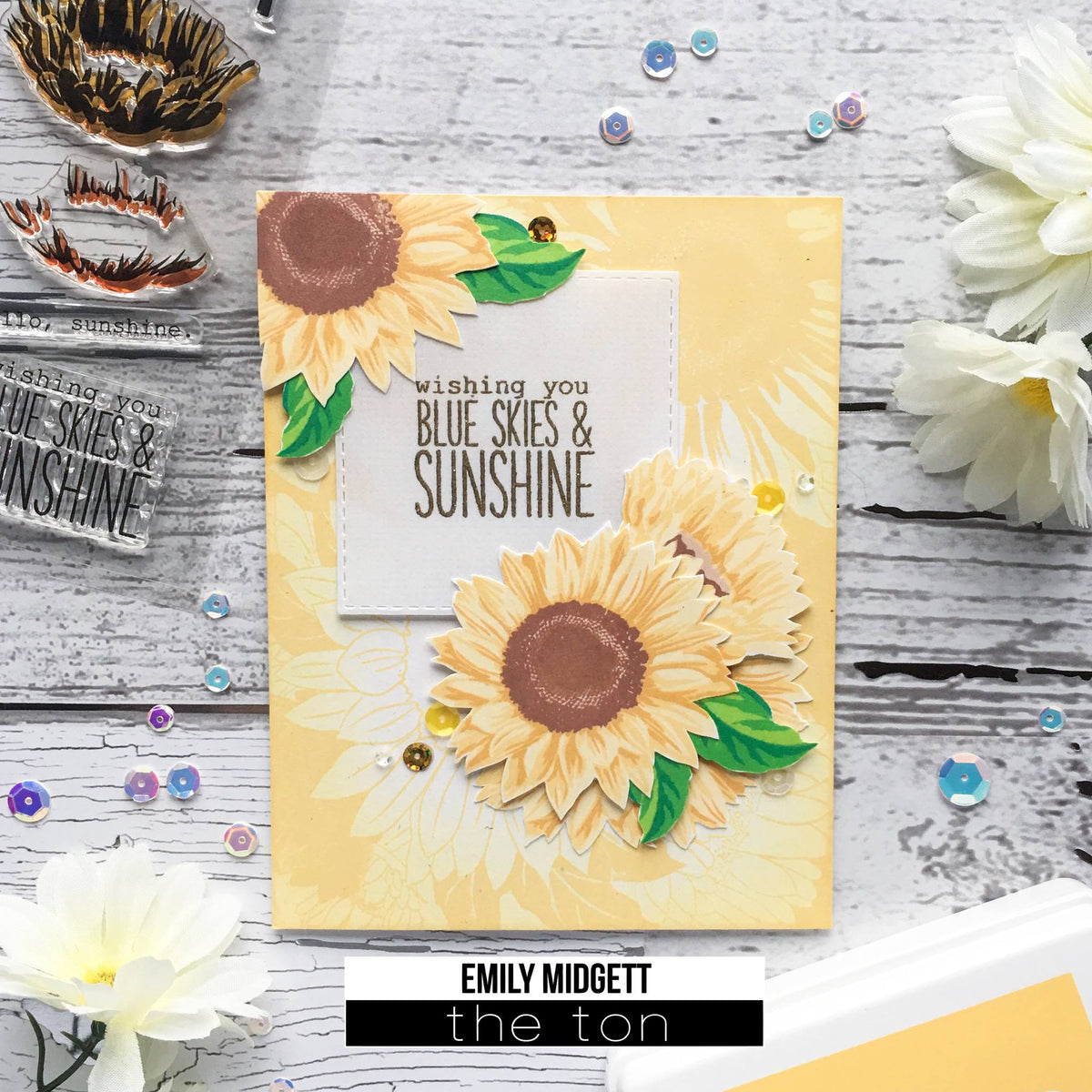 Sunflower Garden Cling Background