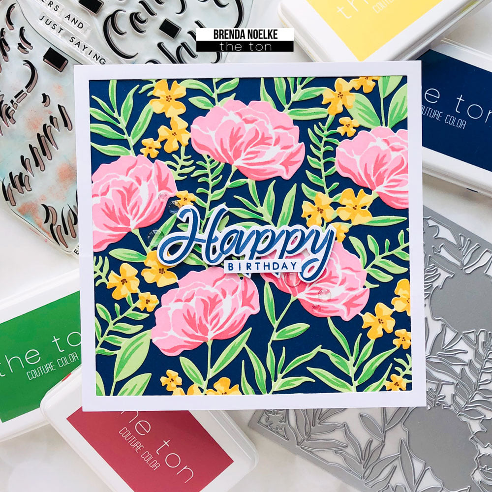Peony Print Layering Stencils