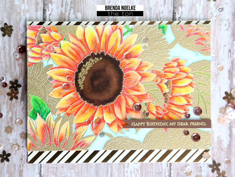 Sunflower Garden Cling Background