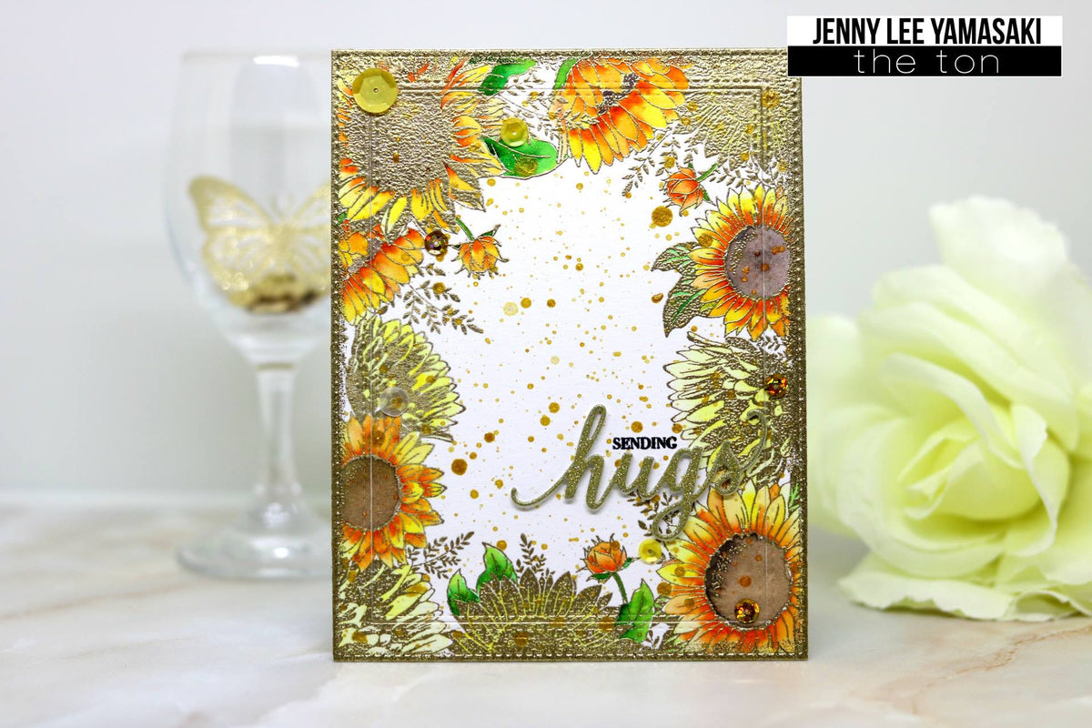Sunflower Border Cling Background