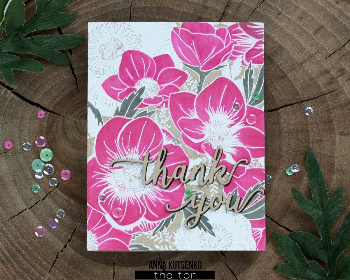 Anemone Garden Cling Background