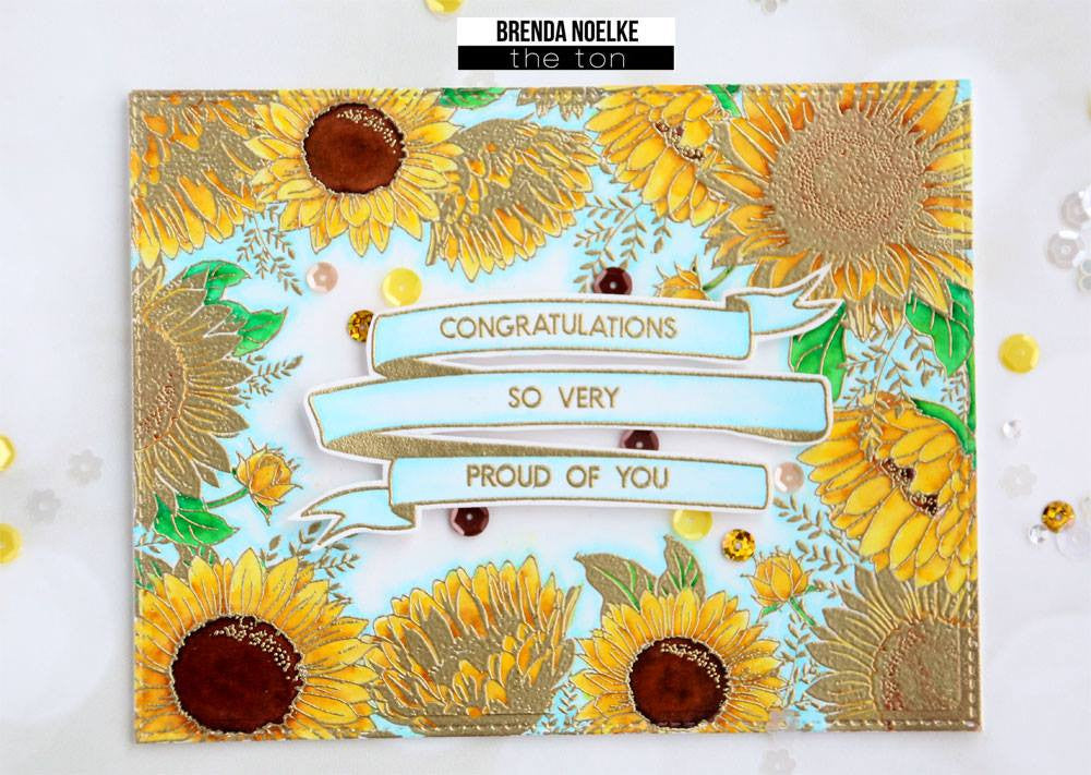 Sunflower Border Cling Background