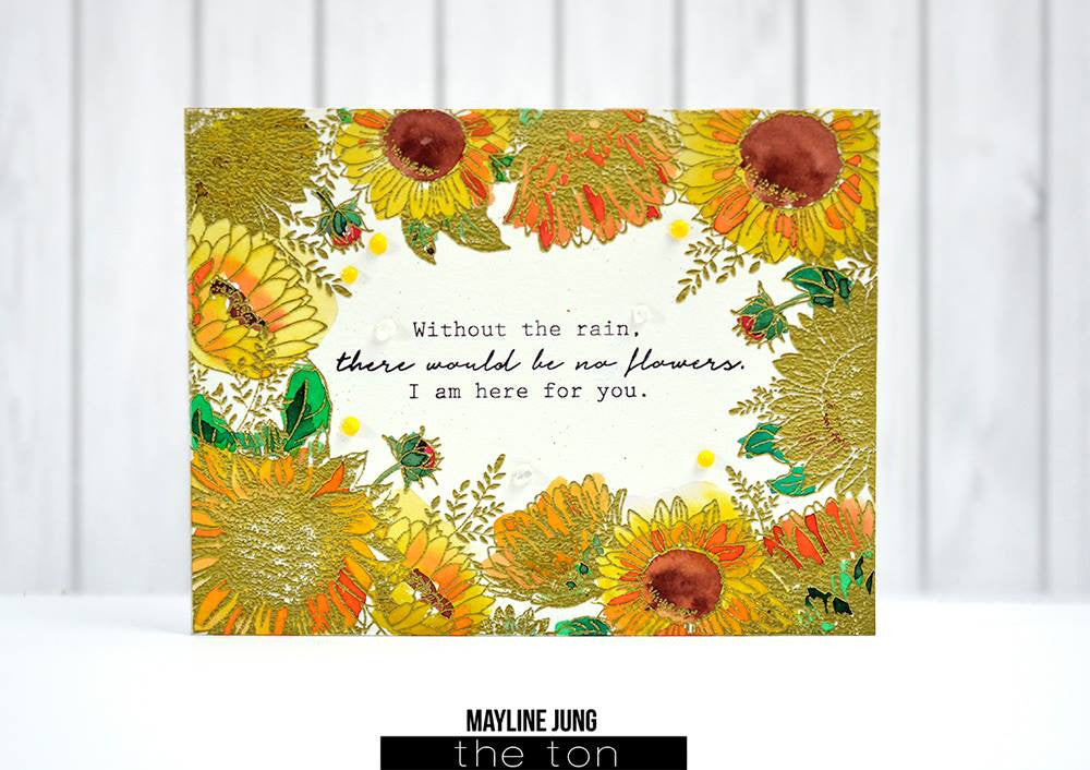 Sunflower Border Cling Background