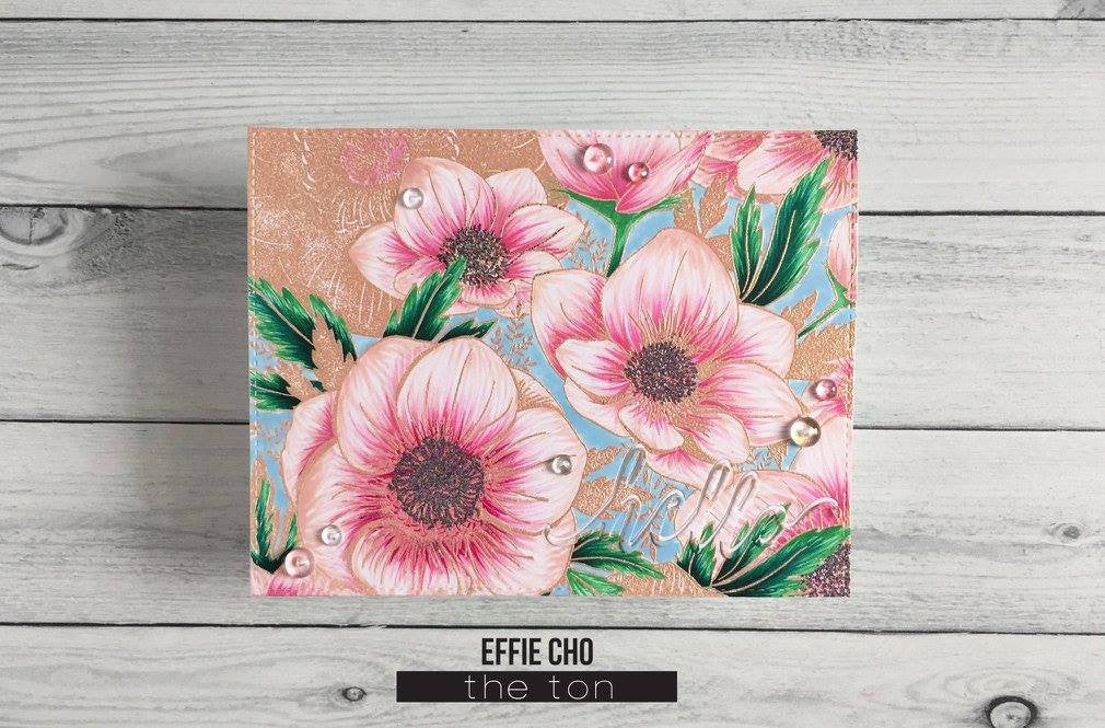 Anemone Garden Cling Background