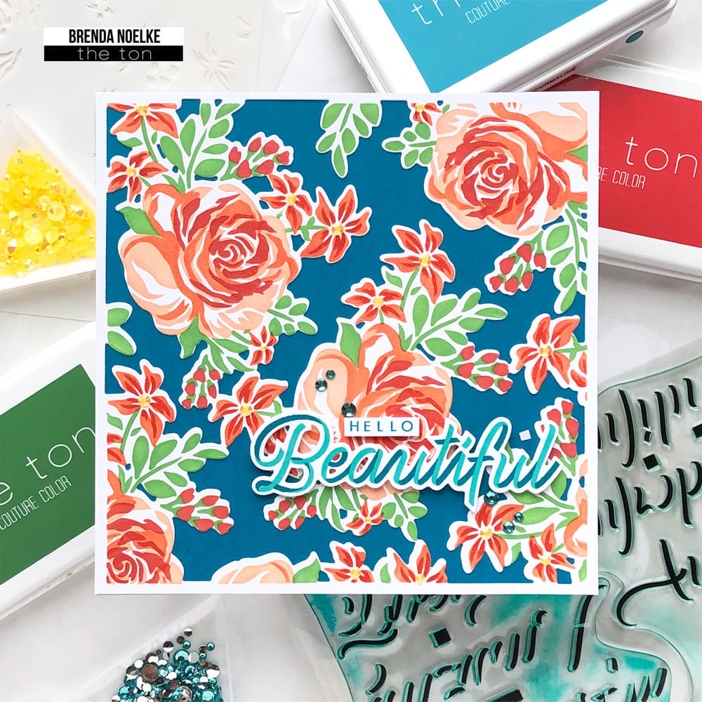 Peaceful Peonies Layering Stencils