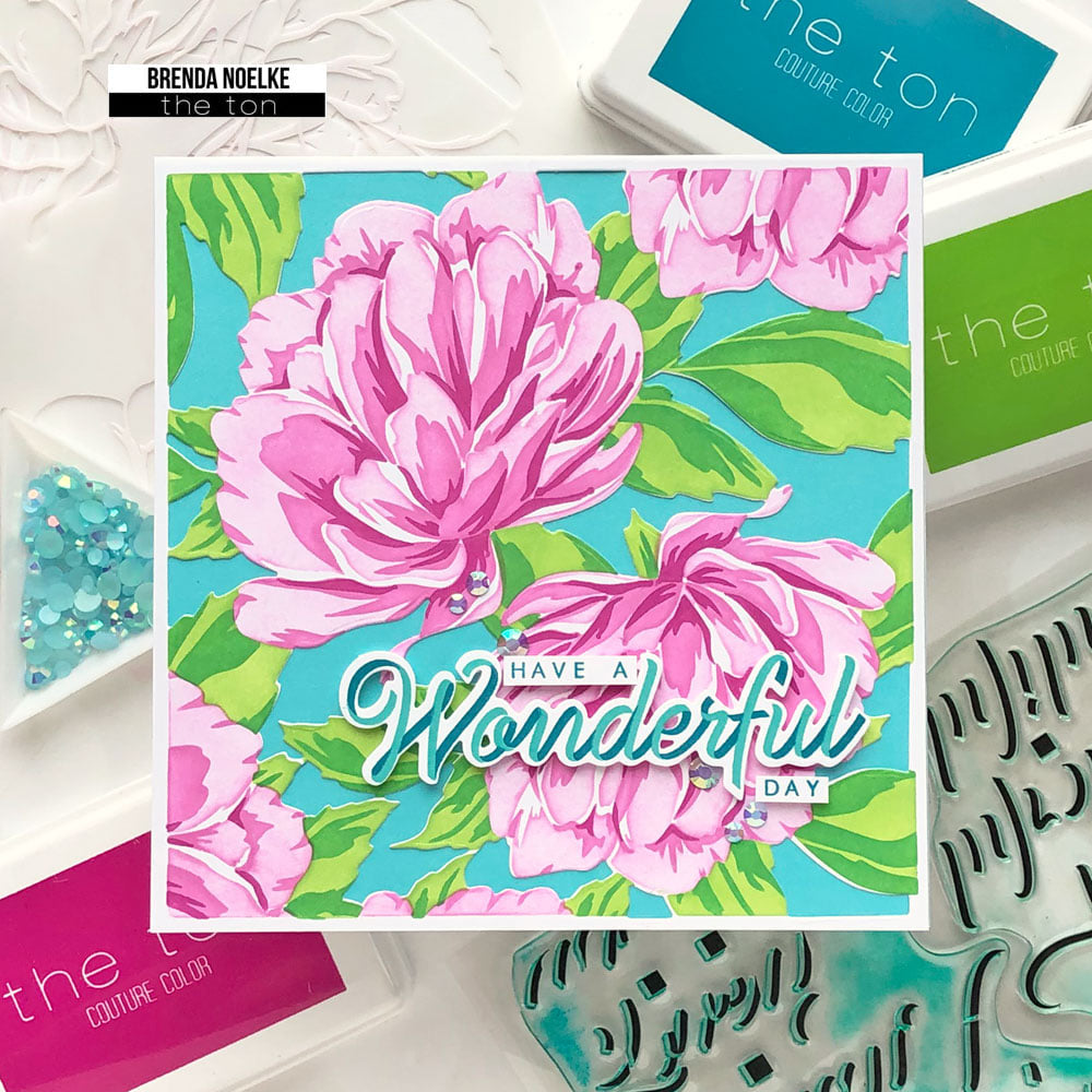 Lush Peonies Layering Stencils