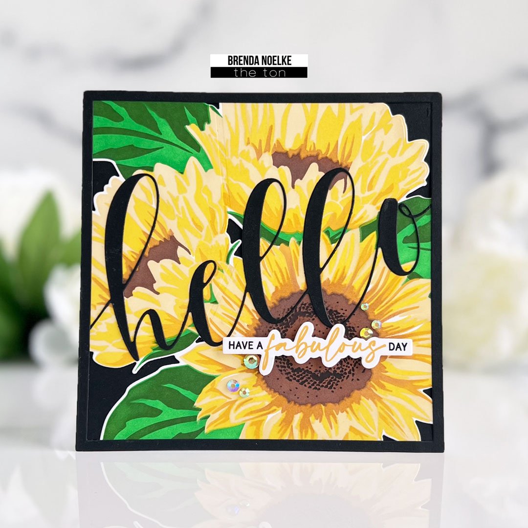 Luminous Sunflowers Layering Stencils