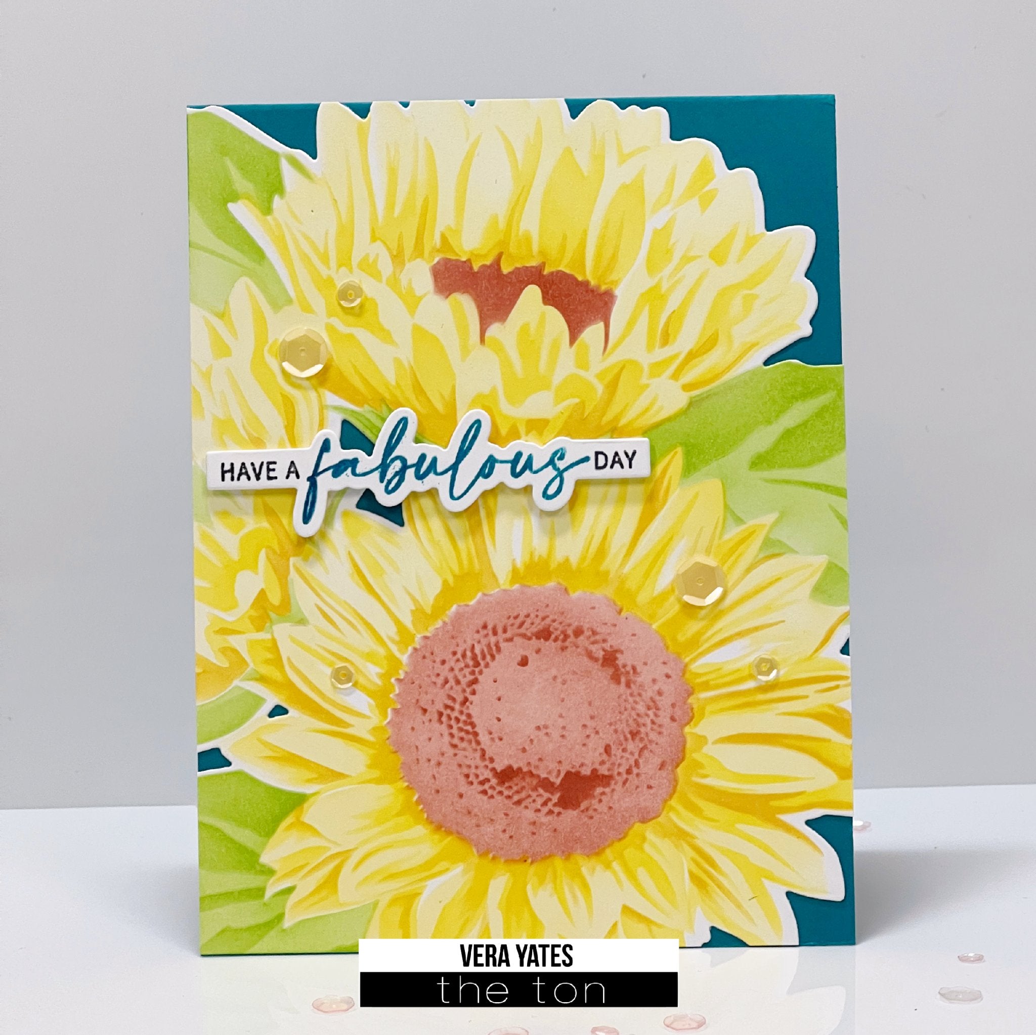 Luminous Sunflowers Layering Stencils