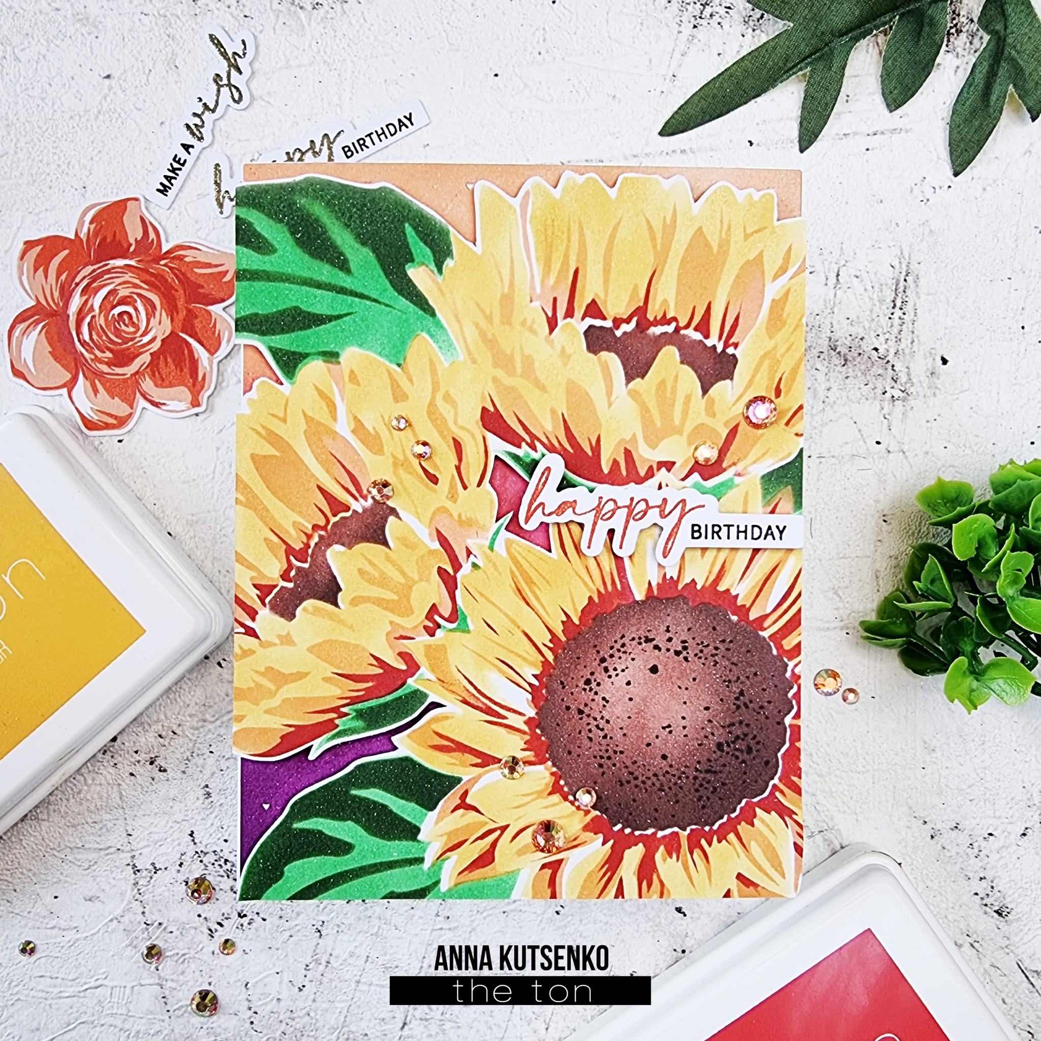 Luminous Sunflowers Layering Stencils