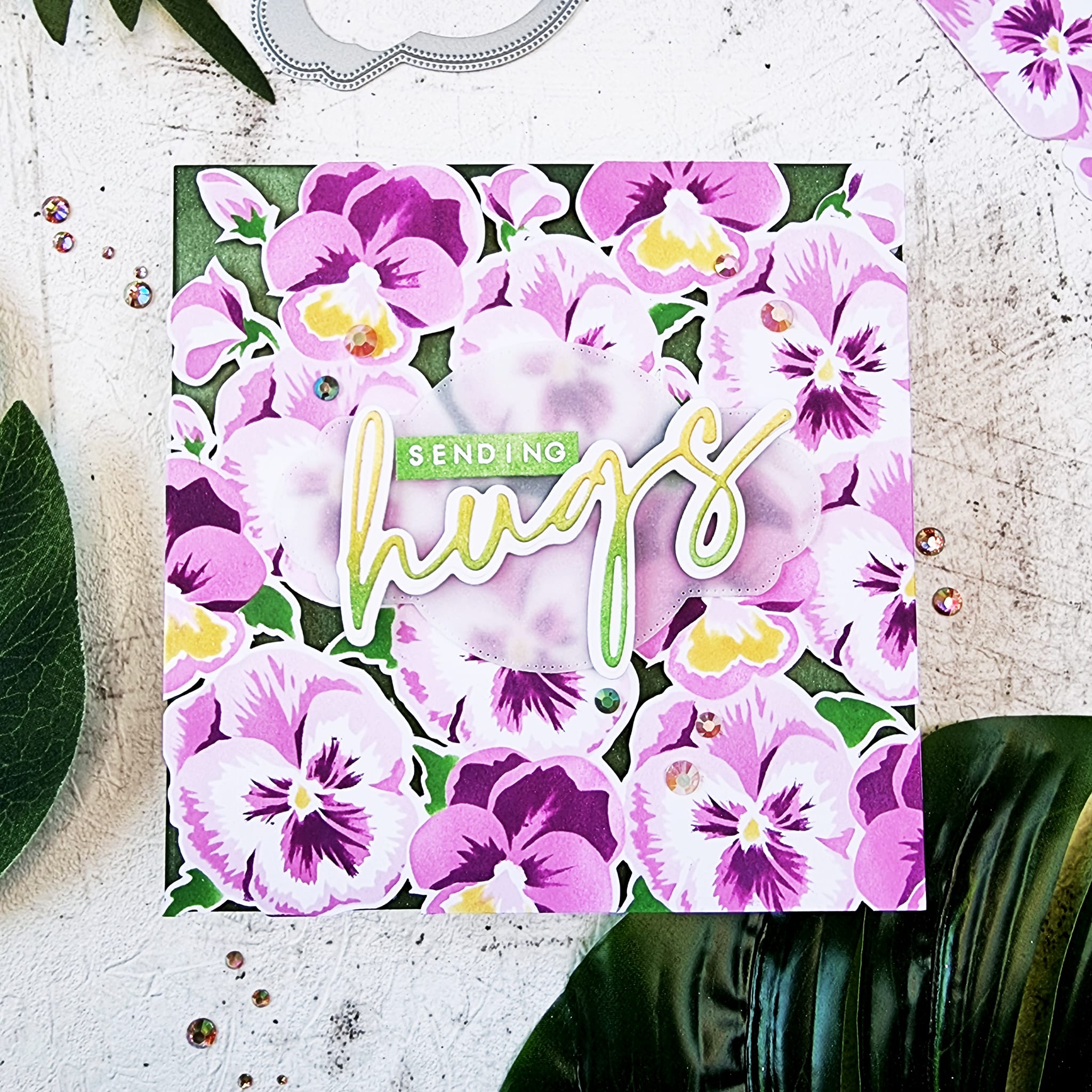 Pretty Pansies Background Layering Stencils