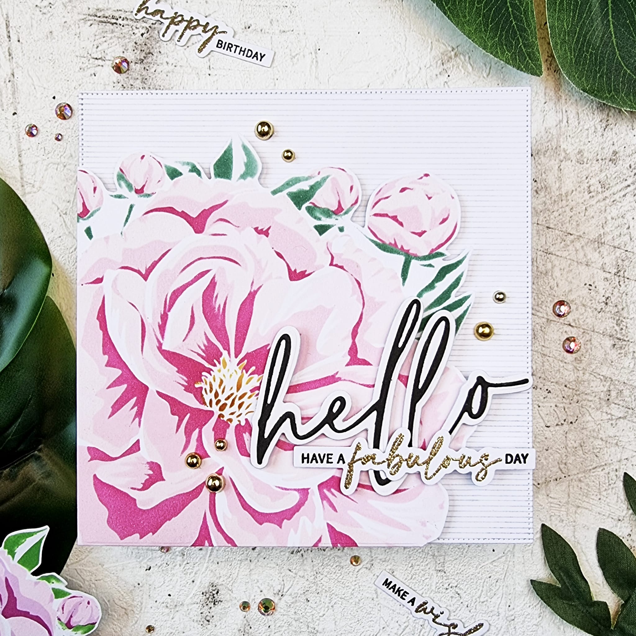Pretty Peony Close Up Layering Stencils