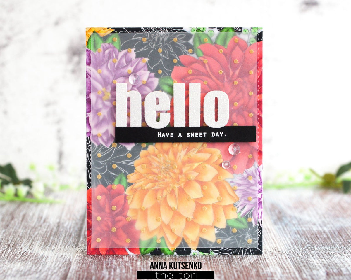 Bold General Greeting Word Plate Dies