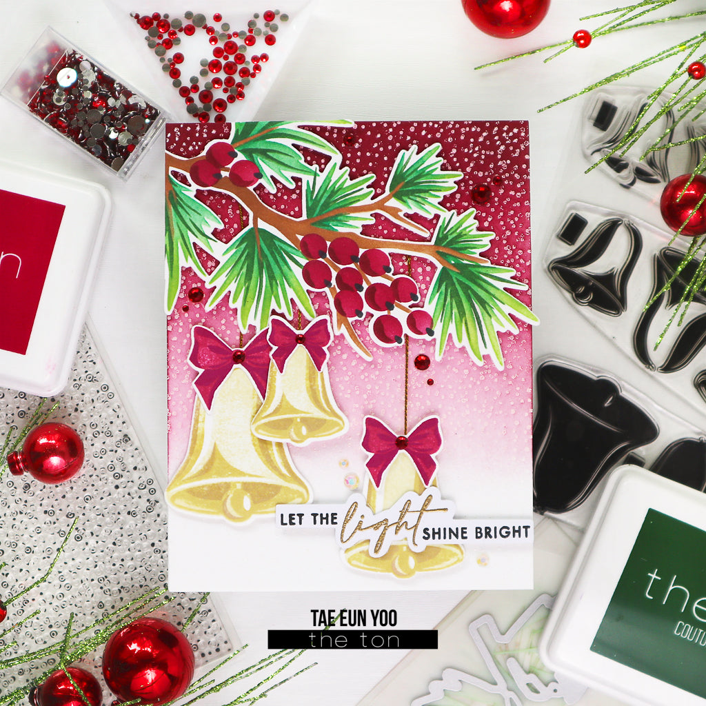 Pine Branch Berry Layering Stencils