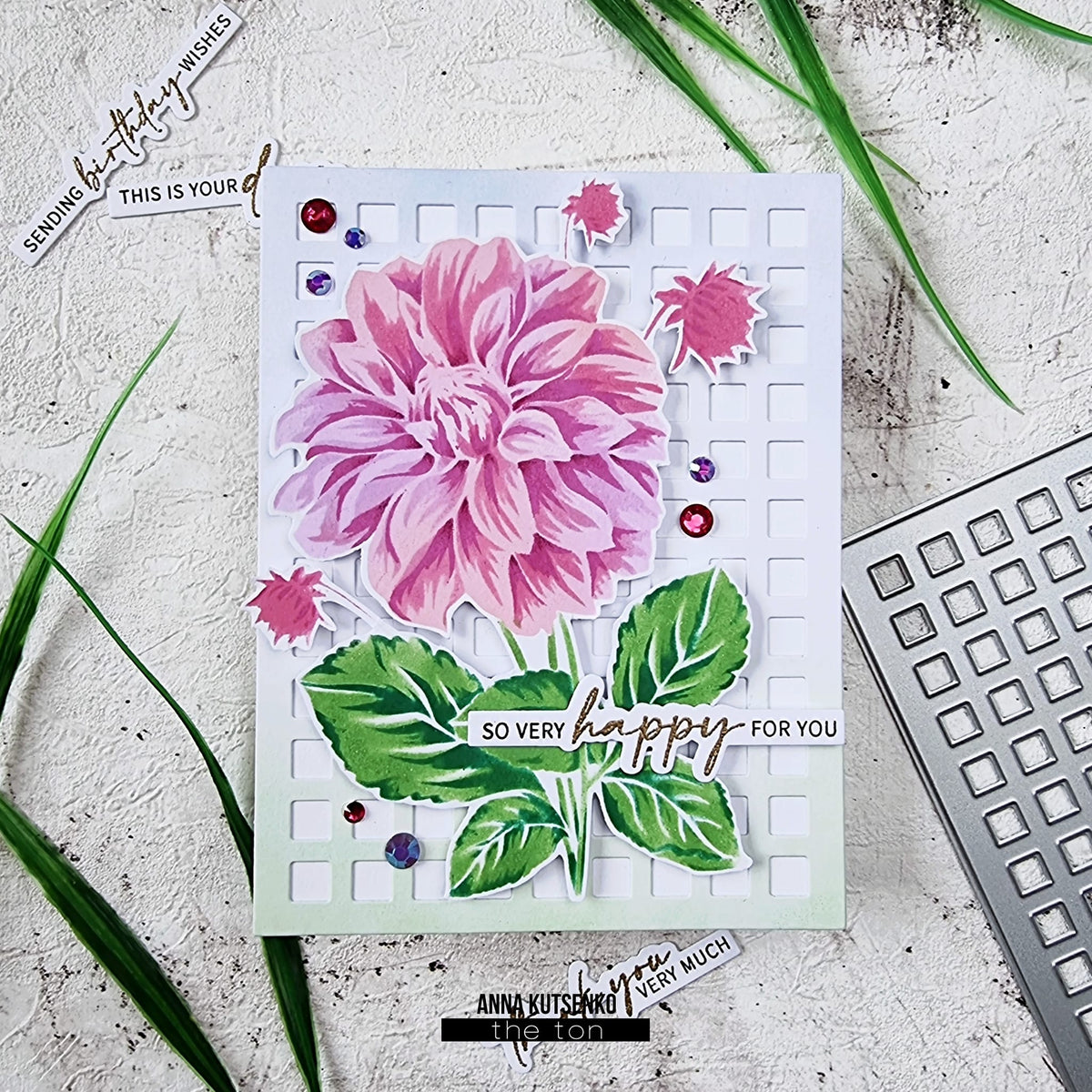 Climbing Dahlias Layering Stencils