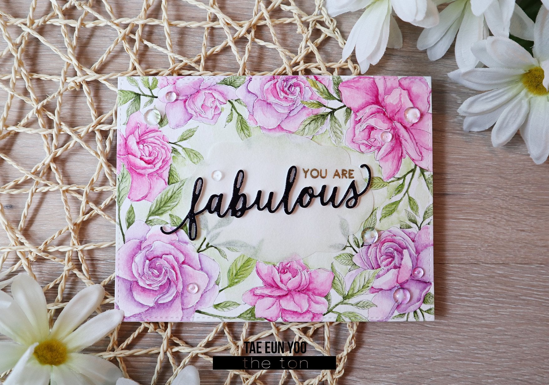 Gardenia Border Background