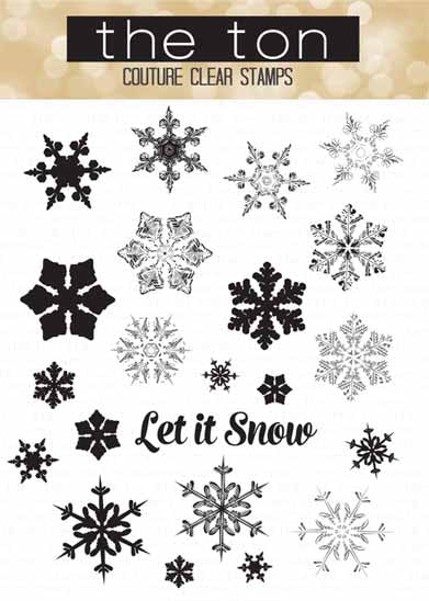 Couture Creations Snowflake Outline Clear Stamp co728529*
