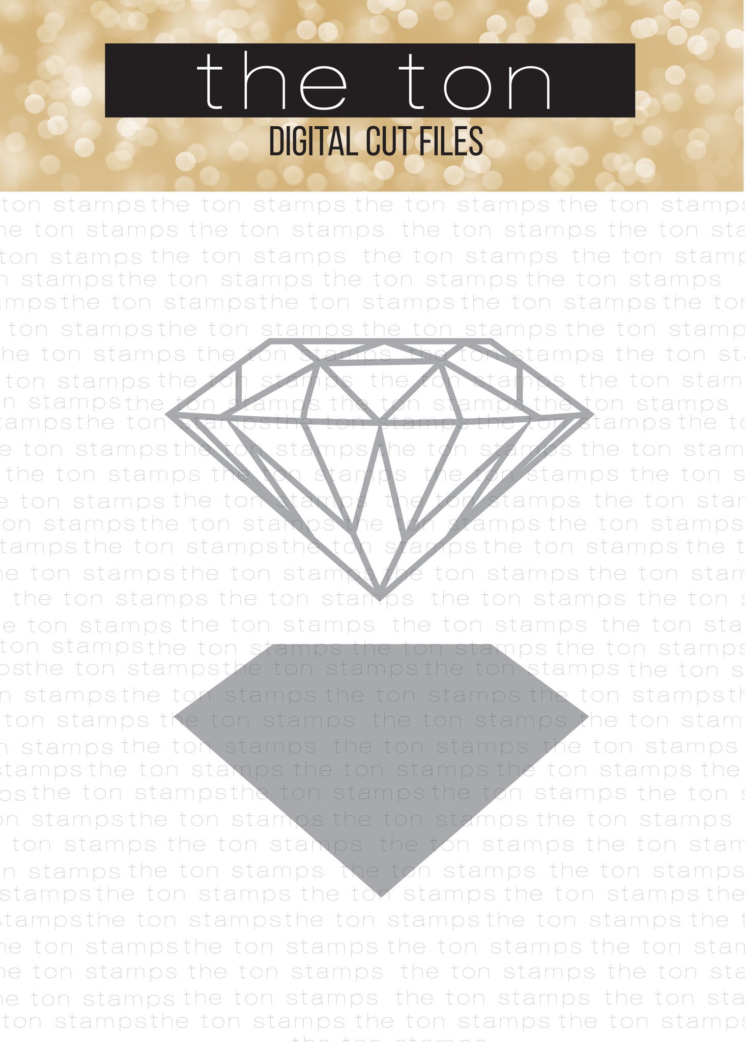 Diamonds - Solid + Outline SVG Cut File Set