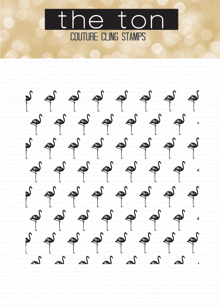 Flamingo Print Cling Background