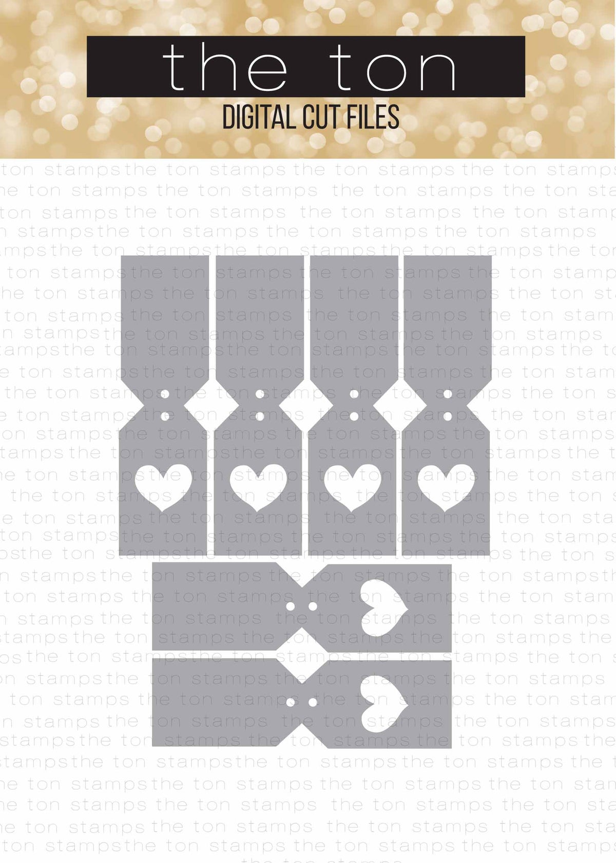 Fold Tags (Heart)  SVG Cut File
