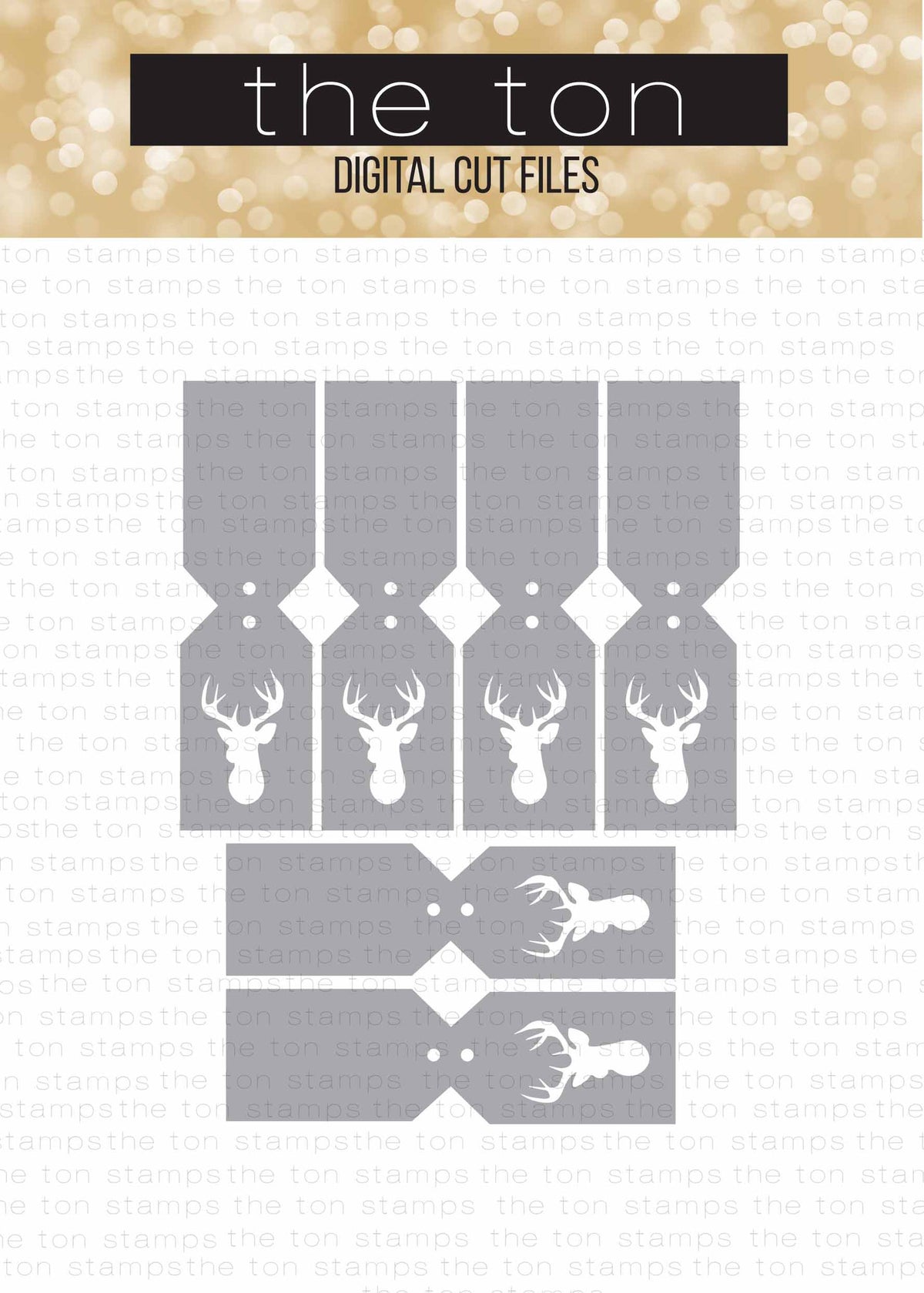 Fold Tags (Reindeer)  SVG Cut File