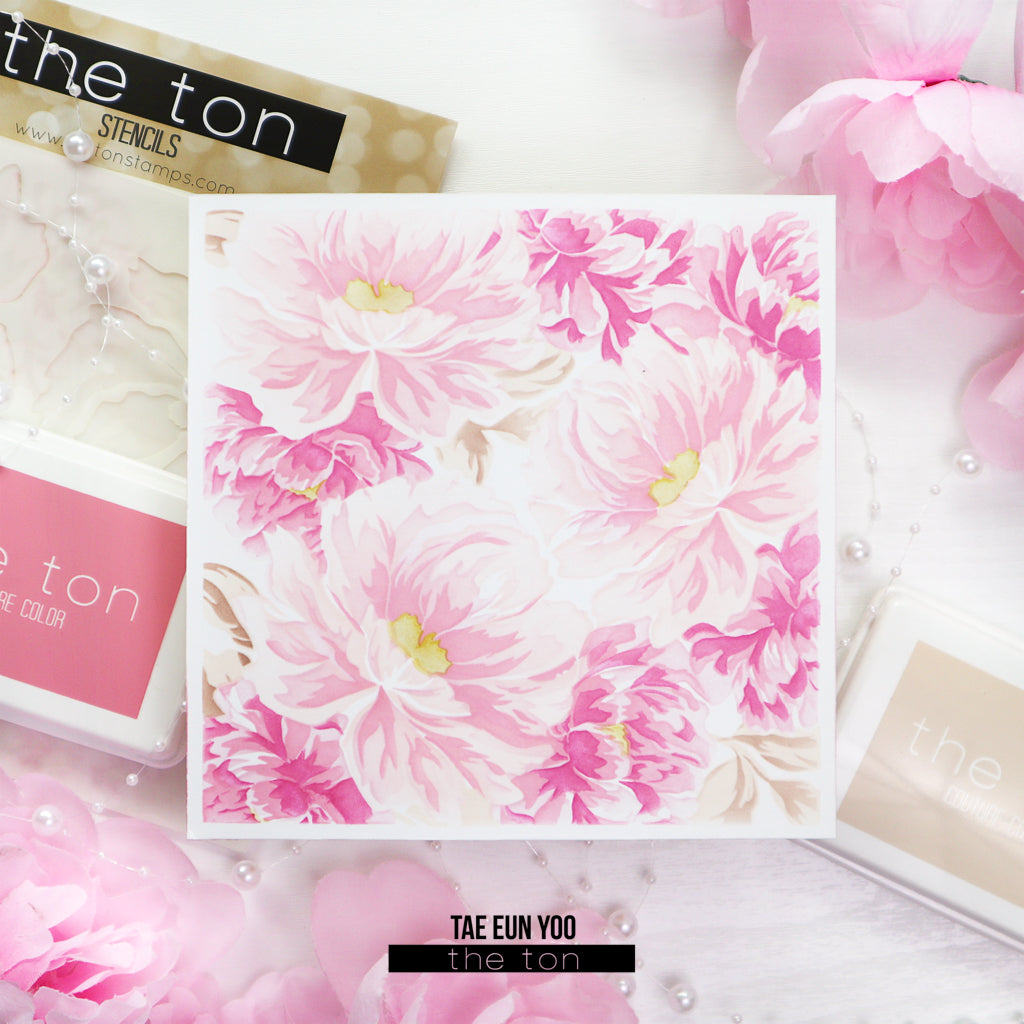 Gentle Peonies Layering Stencils