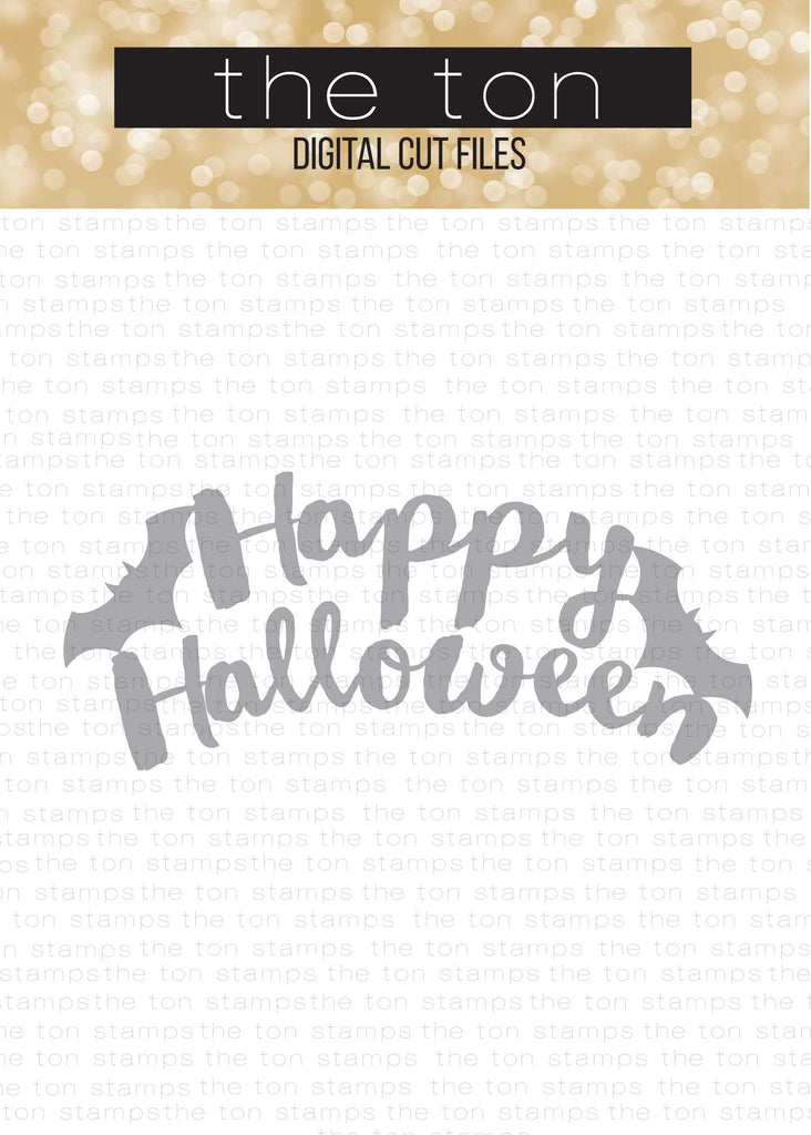 Brushed Happy Halloween SVG Cut File