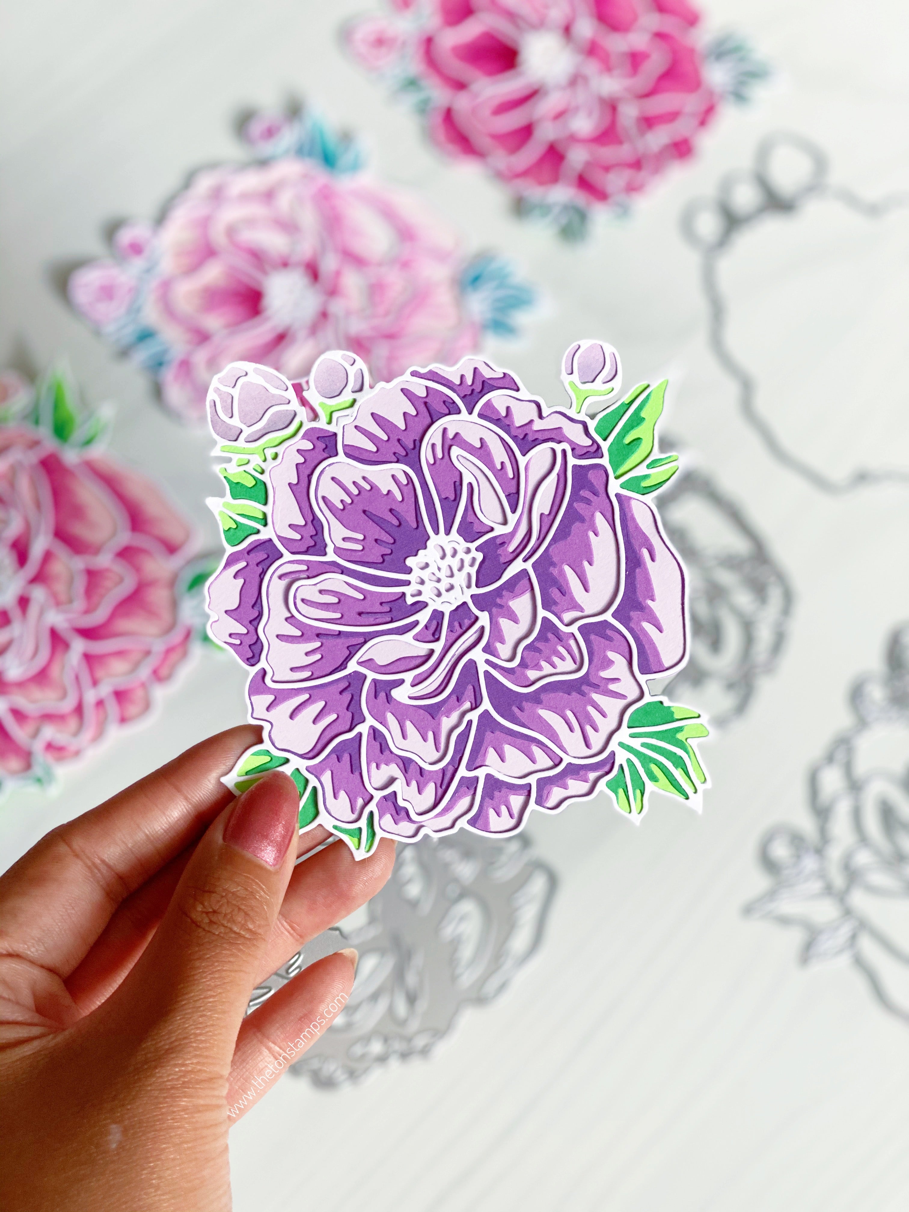 Lovely Peony Layering Dies