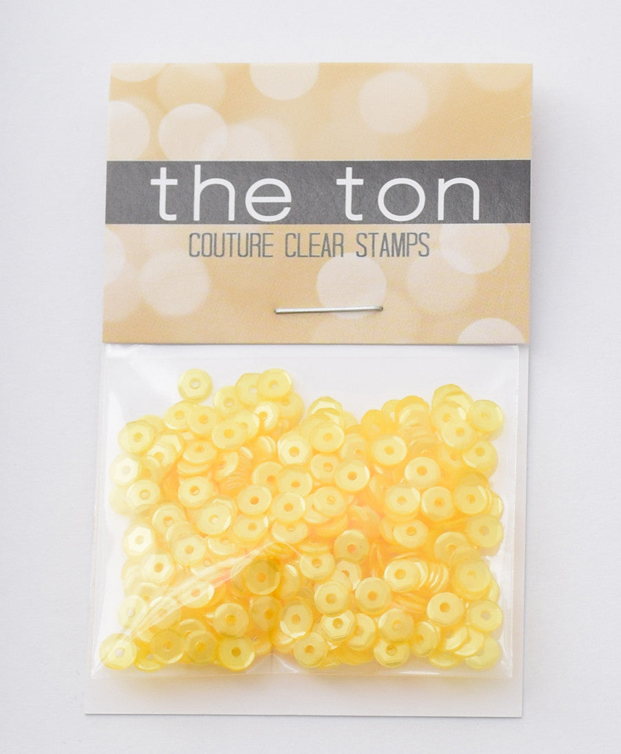 Lemon Chiffon Sequins - 10, 8, 6, 5, 4mm, Mixed