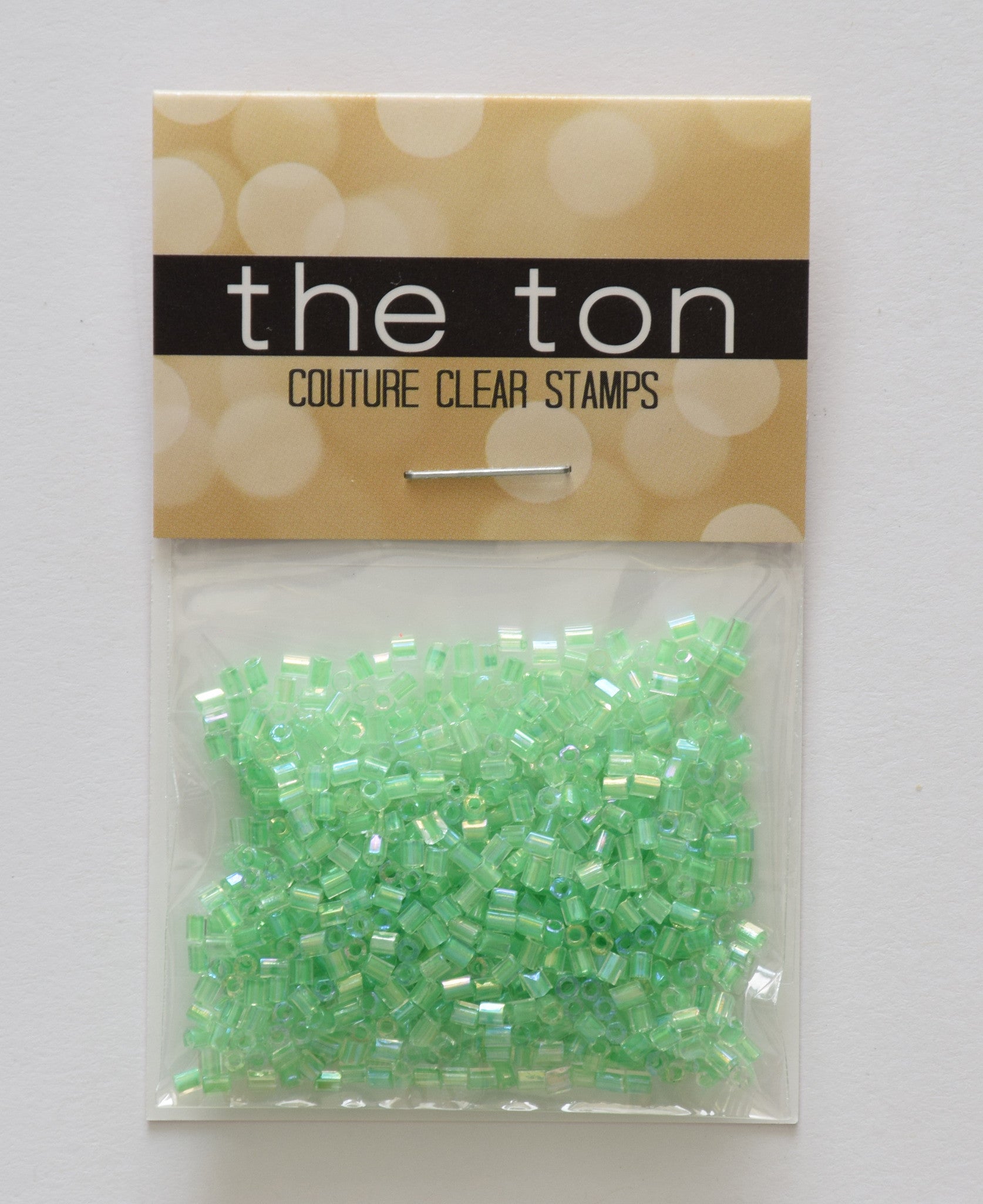 Lime Bugle Beads