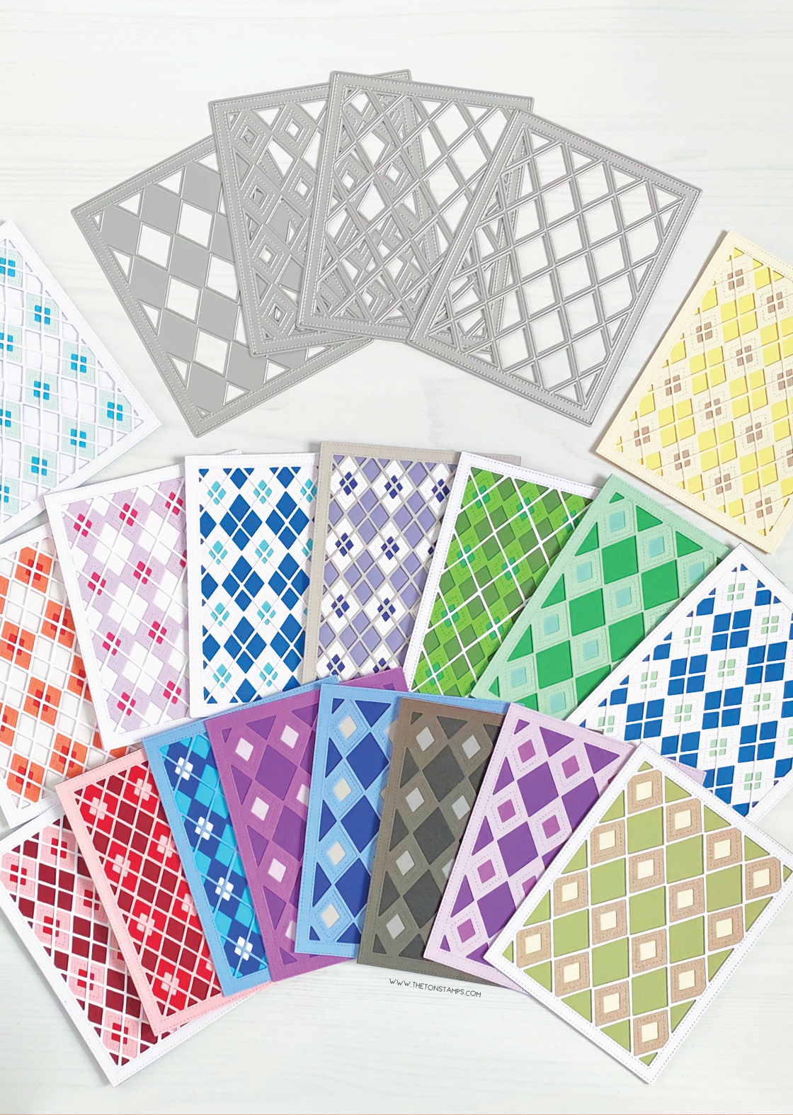 Diamond Plaid Layering Coverplate Dies