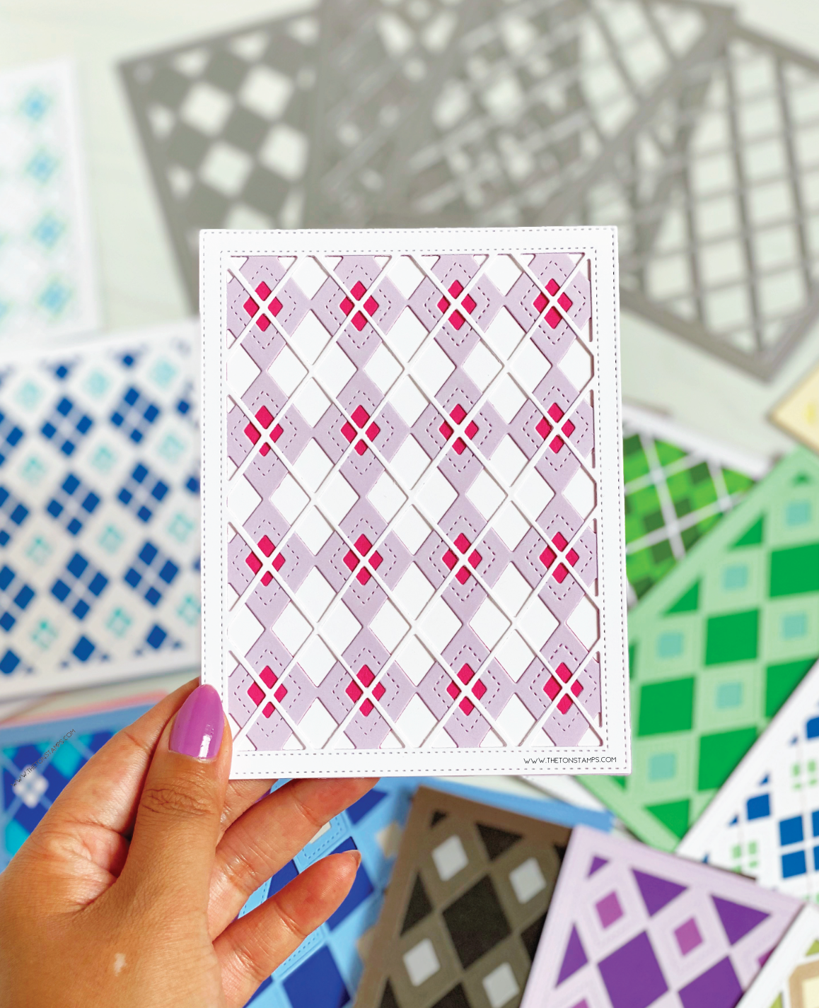 Diamond Plaid Layering Coverplate Dies