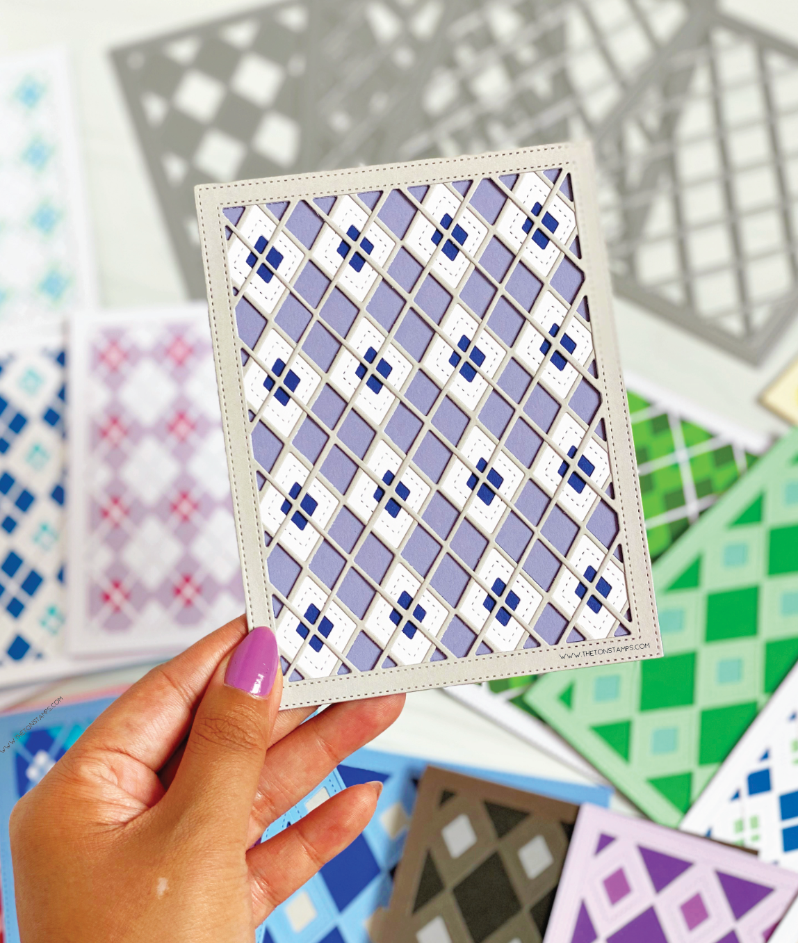 Diamond Plaid Layering Coverplate Dies